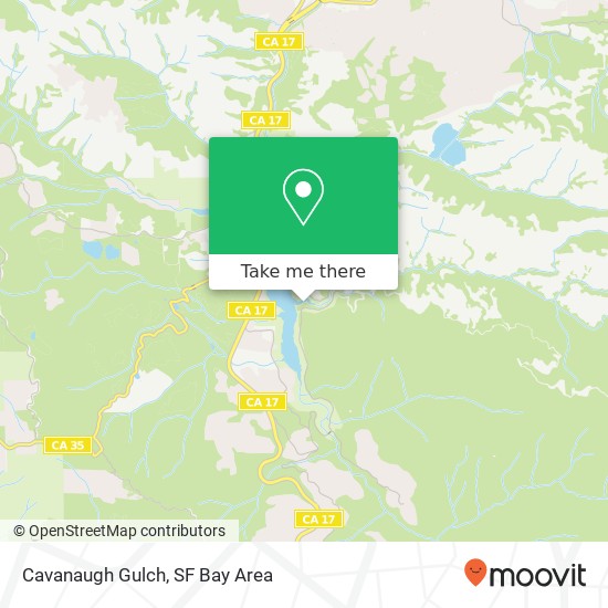 Mapa de Cavanaugh Gulch