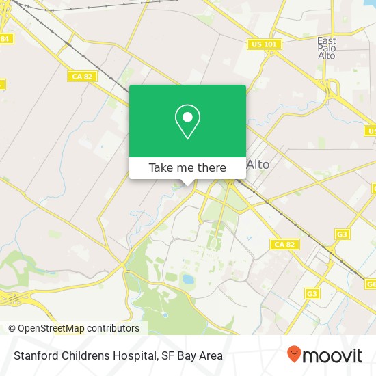 Stanford Childrens Hospital map