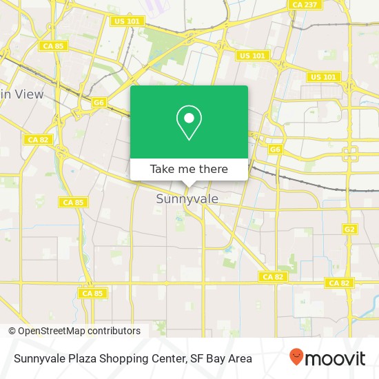 Mapa de Sunnyvale Plaza Shopping Center
