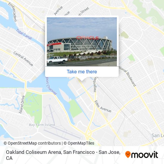 Oakland Coliseum Arena map