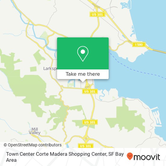 Mapa de Town Center Corte Madera Shopping Center