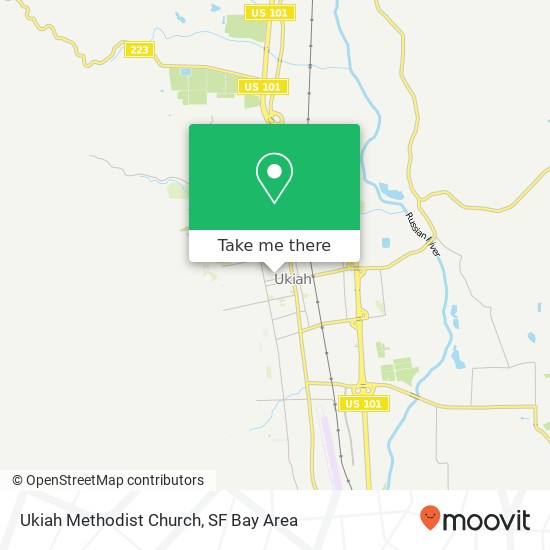 Ukiah Methodist Church map