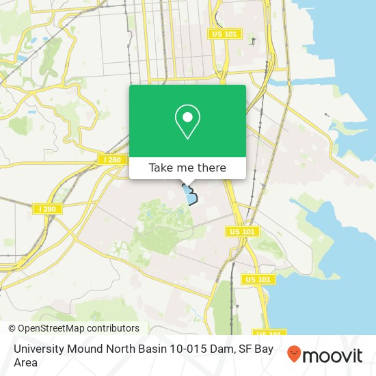 University Mound North Basin 10-015 Dam map