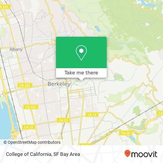 College of California map