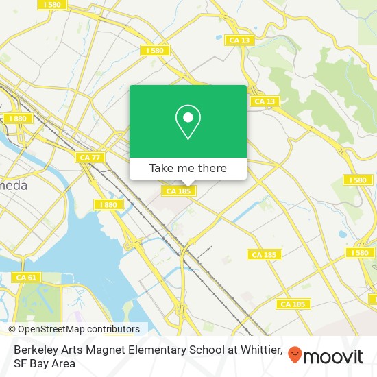 Berkeley Arts Magnet Elementary School at Whittier map