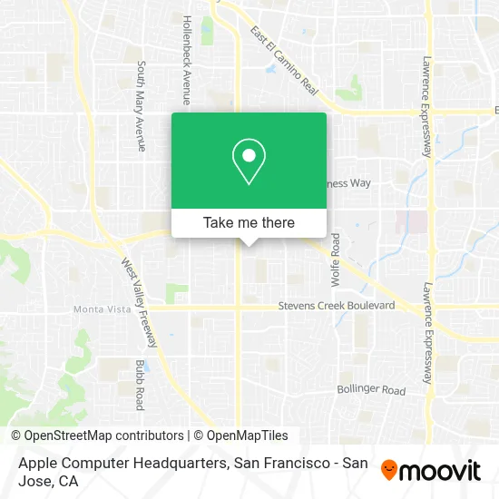 Apple Computer Headquarters map