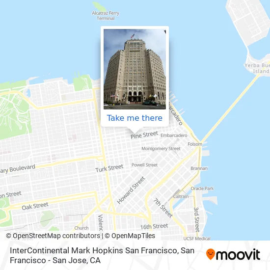 Mapa de InterContinental Mark Hopkins San Francisco