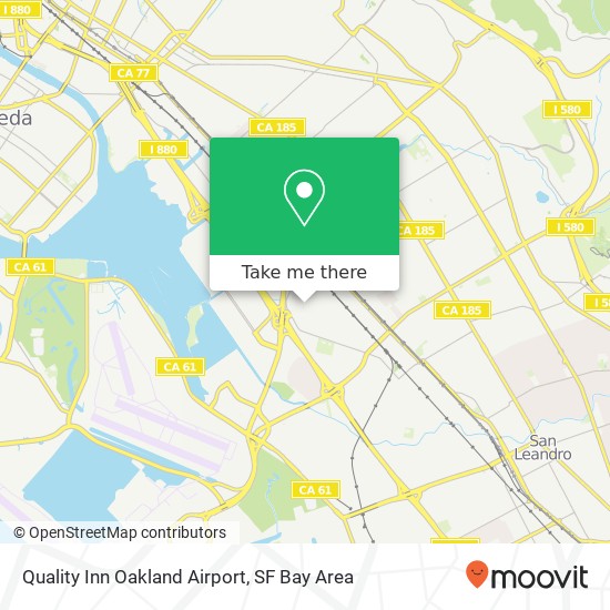 Mapa de Quality Inn Oakland Airport