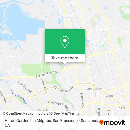 Hilton Garden Inn Milpitas map