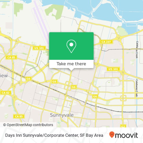 Mapa de Days Inn Sunnyvale / Corporate Center