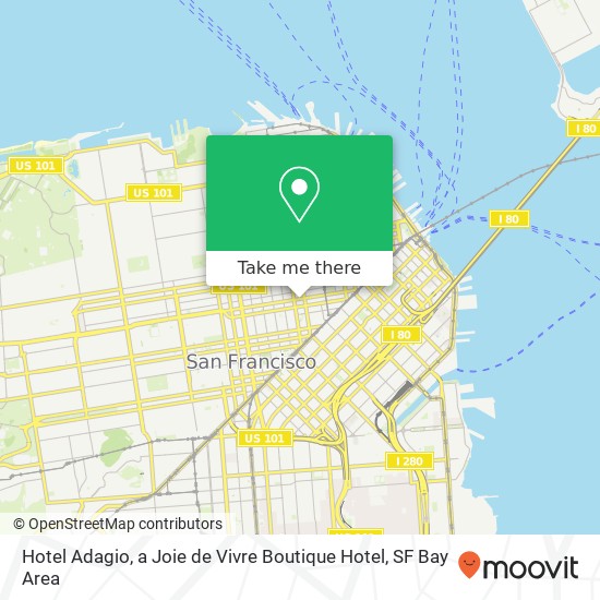 Mapa de Hotel Adagio, a Joie de Vivre Boutique Hotel