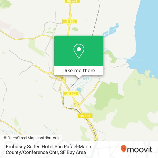 Embassy Suites Hotel San Rafael-Marin County / Conference Cntr map