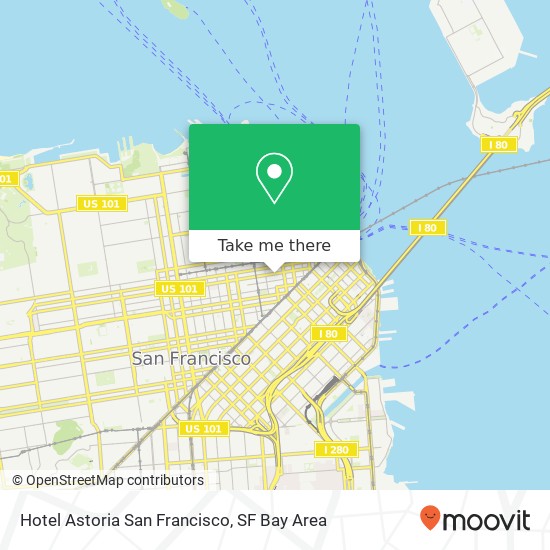 Mapa de Hotel Astoria San Francisco