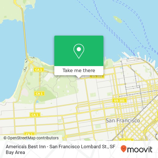 America's Best Inn - San Francisco Lombard St. map