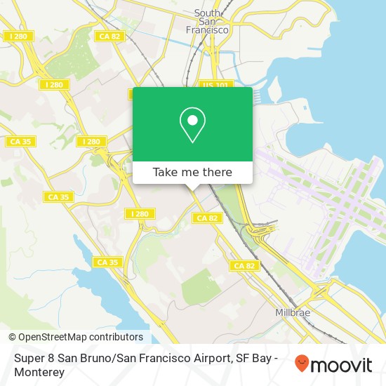 Super 8 San Bruno / San Francisco Airport map