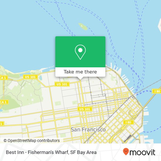 Mapa de Best Inn - Fisherman's Wharf