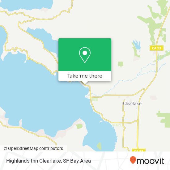 Mapa de Highlands Inn Clearlake