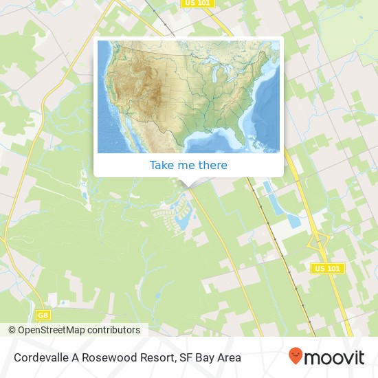 Mapa de Cordevalle  A Rosewood Resort