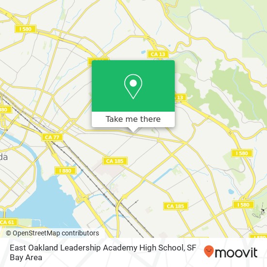 East Oakland Leadership Academy High School map