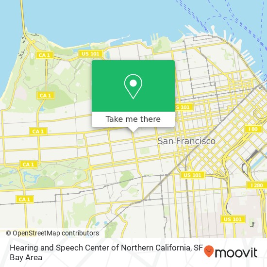 Mapa de Hearing and Speech Center of Northern California