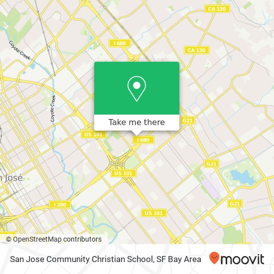 Mapa de San Jose Community Christian School