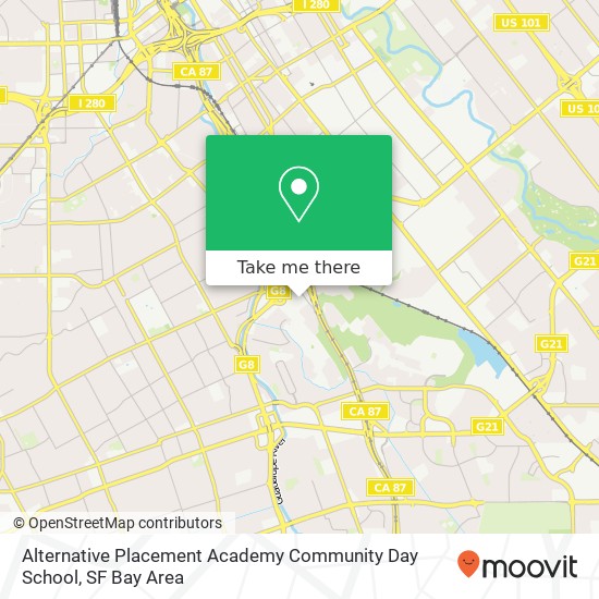 Alternative Placement Academy Community Day School map