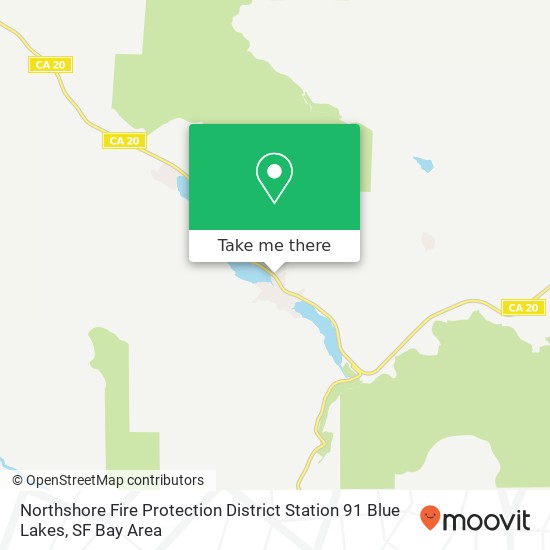 Mapa de Northshore Fire Protection District Station 91 Blue Lakes