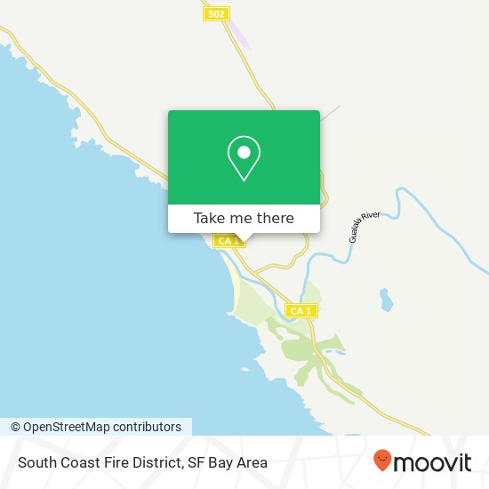 South Coast Fire District map