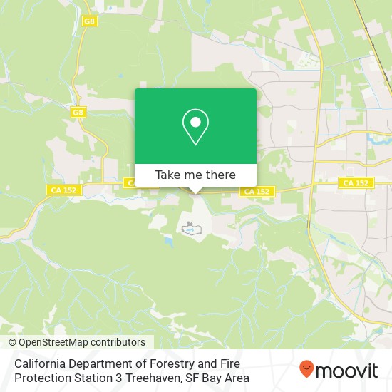 Mapa de California Department of Forestry and Fire Protection Station 3 Treehaven