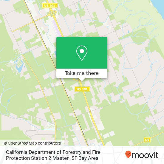 California Department of Forestry and Fire Protection Station 2 Masten map