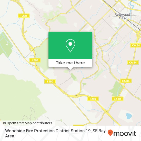 Mapa de Woodside Fire Protection District Station 19