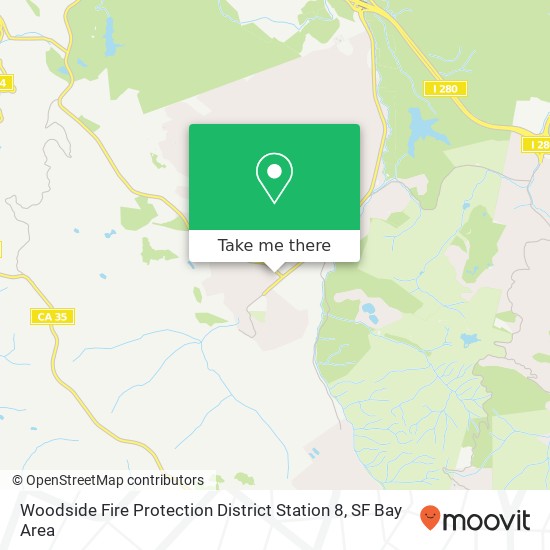 Woodside Fire Protection District Station 8 map