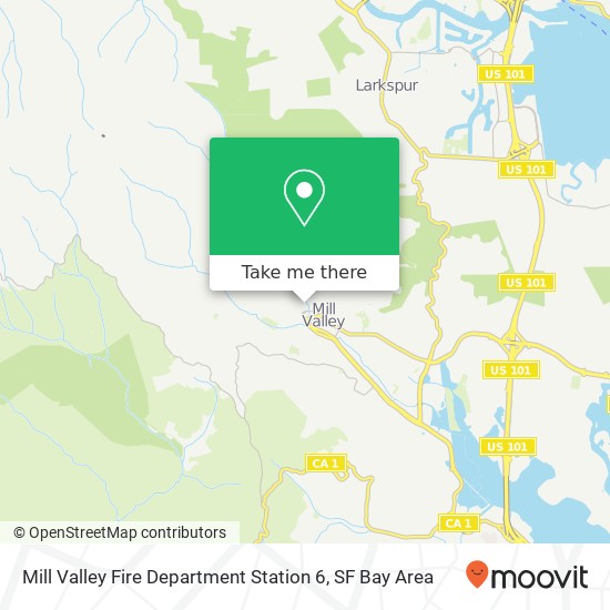 Mill Valley Fire Department Station 6 map