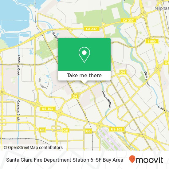 Santa Clara Fire Department Station 6 map