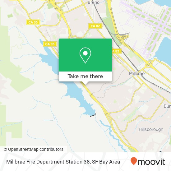 Millbrae Fire Department Station 38 map