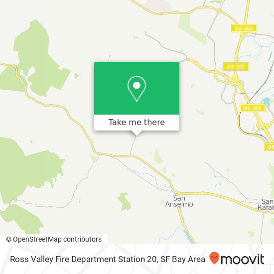 Ross Valley Fire Department Station 20 map