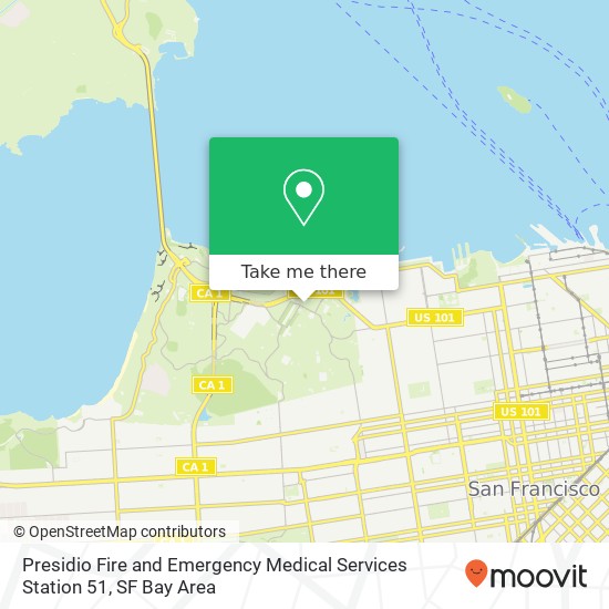 Presidio Fire and Emergency Medical Services Station 51 map