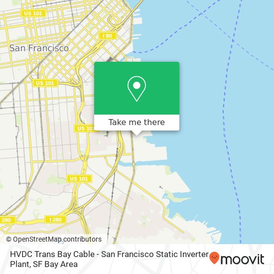 Mapa de HVDC Trans Bay Cable - San Francisco Static Inverter Plant