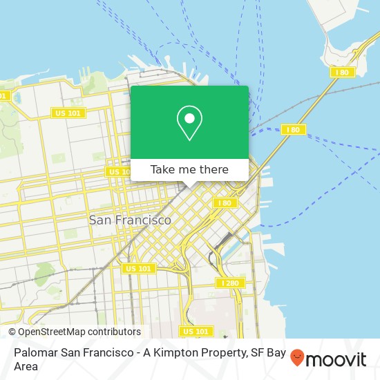 Mapa de Palomar San Francisco - A Kimpton Property