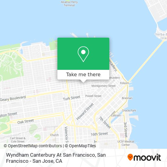 Wyndham Canterbury At San Francisco map