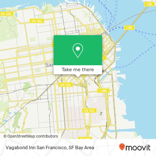 Vagabond Inn San Francisco map