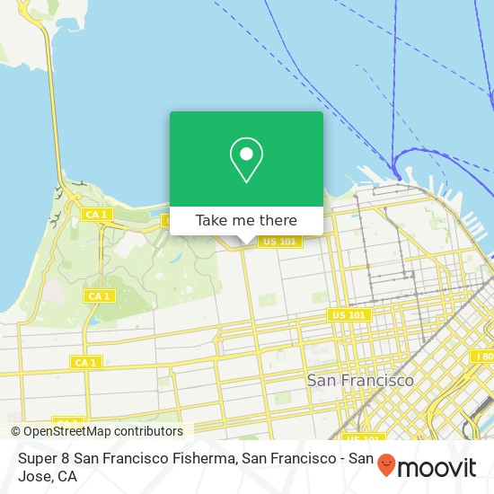 Super 8 San Francisco Fisherma map