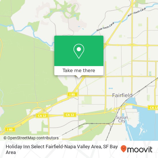 Holiday Inn Select Fairfield-Napa Valley Area map