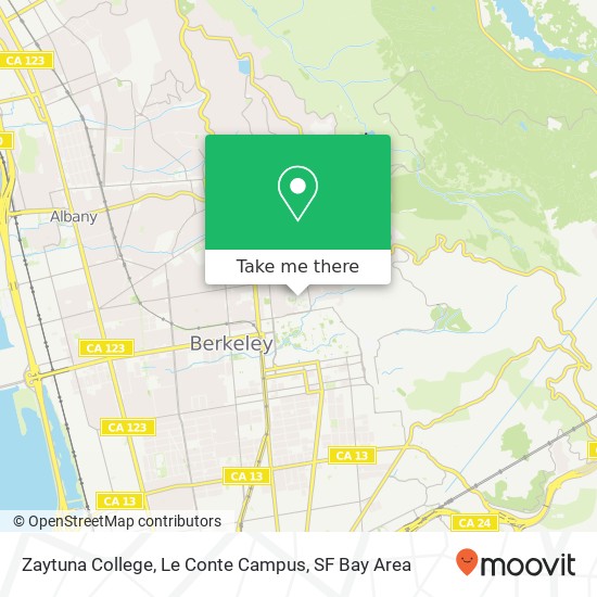 Mapa de Zaytuna College, Le Conte Campus