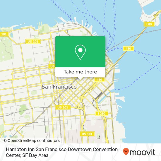 Hampton Inn San Francisco Downtown Convention Center map