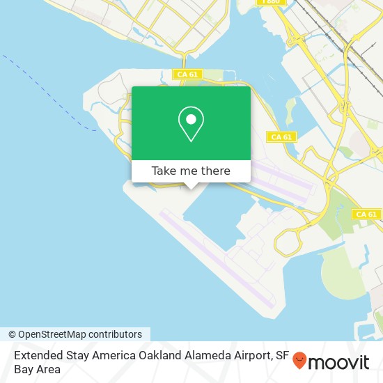 Extended Stay America Oakland Alameda Airport map
