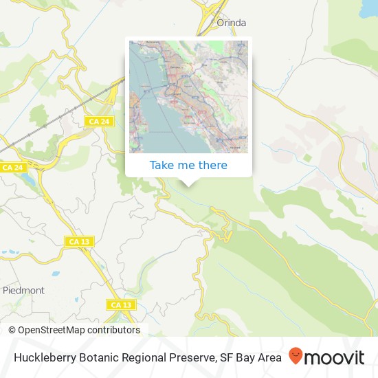 Mapa de Huckleberry Botanic Regional Preserve