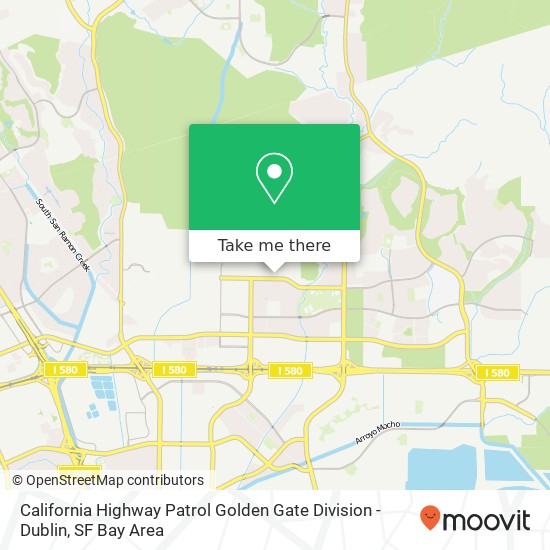 Mapa de California Highway Patrol Golden Gate Division - Dublin