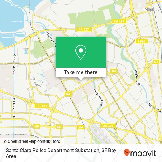 Mapa de Santa Clara Police Department Substation