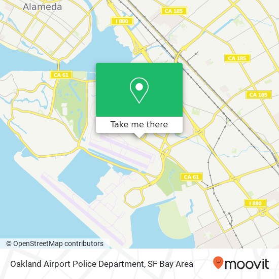 Oakland Airport Police Department map